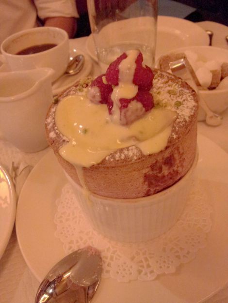 A towering yet delicate soufflé