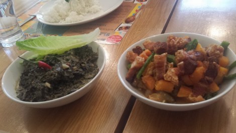 Laing and pakbet - so dainty!